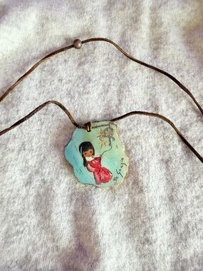 Vinted Ted DeGrazia hand painted pendant “Bell of Hope